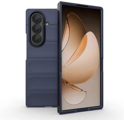 MobyDefend Hoesje - Geschikt voor Samsung Galaxy Z Fold 7 - TPU Gripcase - Blauw