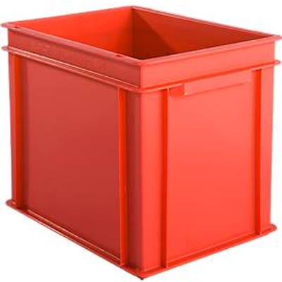 Eurobox-serie EF 4320 - gemaakt van PP - inhoud 29,5 liter - gesloten wanden - bodemgreep - rood