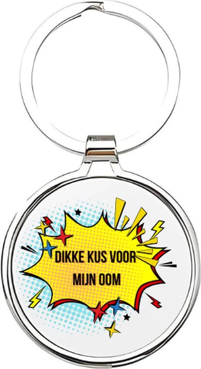 Akyol - Dikke kus voor mijn oom Sleutelhanger - oom - De leukste oom - Oom sleutelhanger - sleutelhanger - Sleutelhanger voor ooms - Familie sleutelhanger - verjaardagscadeautje - cadeau voor de leukste oom - uncle - The best uncle - 4 x 7,5 CM