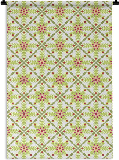 Wandkleed - Wanddoek - Bohemian - Patronen - Bloemen - 60x90 cm - Wandtapijt