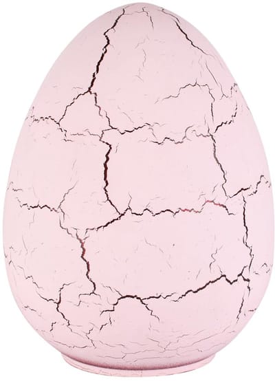 Dekoratief | Deco ei 'Candy Crack Pink', glas, 15x15x20cm | A258366
