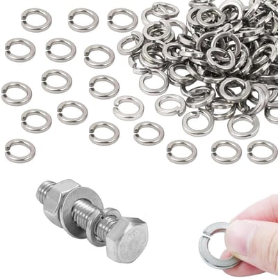 80 Stuks Veerringenset M6 – RVS A2/V2A – Glad en Duurzaam voor Huishoudelijke en Mechanische Toepassingen – Spiralen voor Schroefverbindingen en Trillingsbescherming