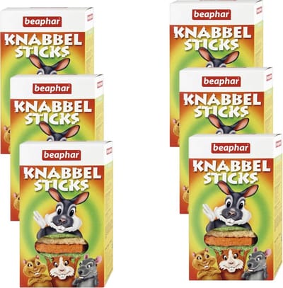 Beaphar Knabbelsticks - Knaagdiersnack - 6 x 150 g
