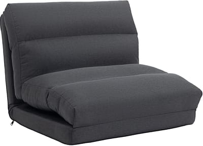 Homcom Vloerstoel-Polyester, Metaal-70L x 72B x 56H cm-Donkergrijs