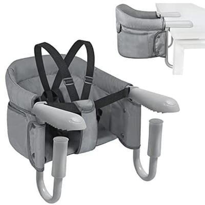 Inklapbare Kinderzitverhoging met Antislip Handgrepen en Veiligheidsgordel voor Baby's en Peuters