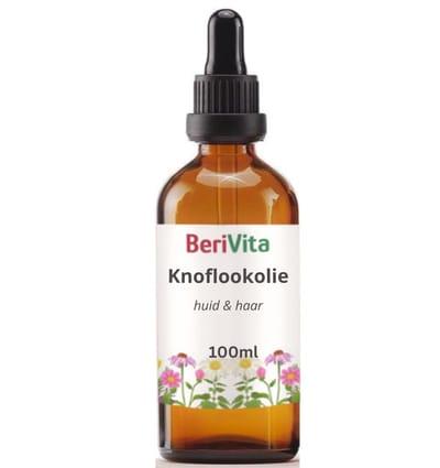 Knoflookolie 100ml Pipetfles Glas - Puur en Onbewerkt - Maceraat Knoflooktenen - Huidolie en Haarolie - Garlic Oil
