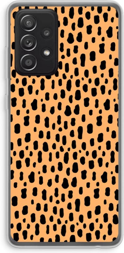 Case Company® - Hoesje geschikt voor Samsung Galaxy A52 hoesje - Panter - Soft Cover Telefoonhoesje - Bescherming aan alle Kanten en Schermrand