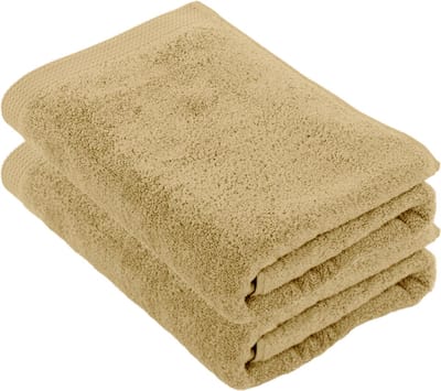 Tiseco Home Studio - Badlaken DELUX - - SET/2 - 100% katoen - 550 g/m² - 100% katoen - superzacht en zeer absorberend - 70x140 cm - Zand