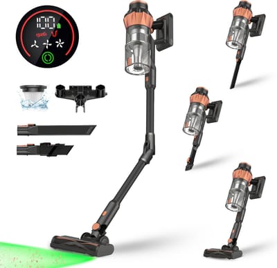 MYBOT S10 VisionPro - Steelstofzuiger - 430W - 34Kpa - 3 Zuigniveaus - Vacuum Cleaner - Steelstofzuiger Draadloos - Zonder Zak - Op Accu