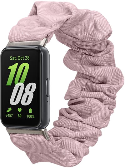 kwmobile elastisch bandje voor smartwatch - geschikt voor Samsung Galaxy Fit 3 - Horlogebandje van katoen - In lavendel