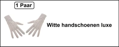 Luxe witte handschoenen luxe katoen de luxe mt.XXL- Prinsen handschoenen raad van elf sinterklaas kerstman