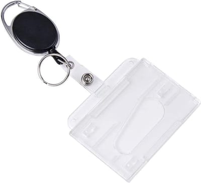 Intrekbare Badgehouder met ID-kaarthouder - Handige Accessoire voor Identiteitskaarten - Met Trekkoord - Zwarte Badgehouder
