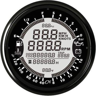 CN zwart 6 in 1 Motorinstrument met zwarte Ring