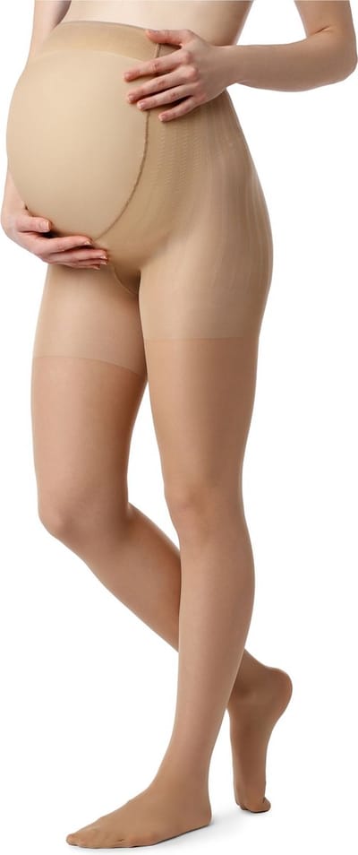 Be Mammy Dames Zwangerschap Panty - 40 DEN - Halsterloos - Polyamide - BE-GI-1119 - Daino - S