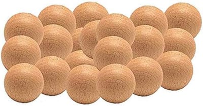 Tafelvoetbal Balletjes - Reserve Balletjes - Spel Vervanging - Natuurlijk Hout - 20 Stuks 33mm - Houtkleur