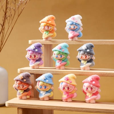 9 pièces/Ensemble Mignonne Figurine de Danseuse Jouet Mini Figurine Décoration de Bureau Modèle Ornements Jouets Garçons Filles Cadeaux de Noël white