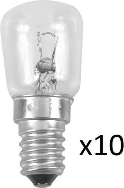 10 x Gloeilamp Klein - E14 15 Watt ST26