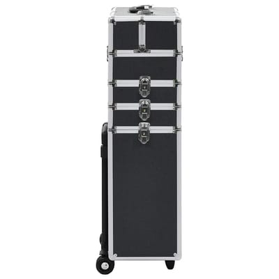 vidaXL - Make-up - trolley - aluminium - zwart