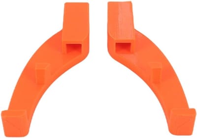 2 stuks camperraamvergrendelingen van kunststof, UV-bestendig, sabotagebestendig, oranje (polyplastic met knop)