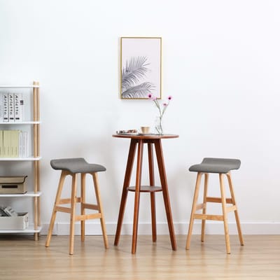 vidaXL - Barstoelen - 2 - st - stof - donkergrijs