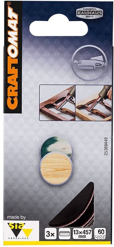 CRAFTOMAT schuurband BFWP - 457 x 13 mm - Korrel 60 - 3 stuks