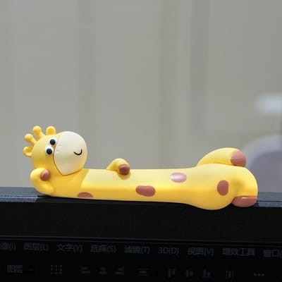 Liggend Dier Computer Monitor Decor Mini Poppen 3D Bureau Speelgoed Giraffe Scherm Figuurtje Kawaii Navigator Scherm
