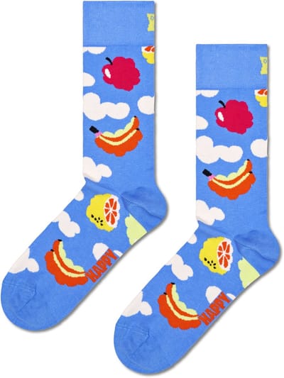 Happy Socks Cloudy Fruit Sock - unisex sokken - blauw - Unisex - Maat: 41 - 46