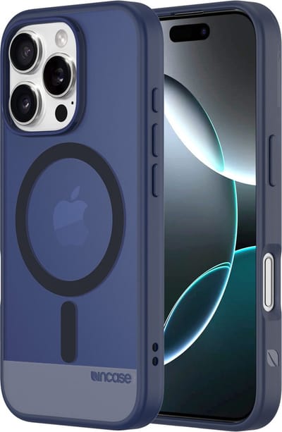 Incase Slim hoesje iPhone 16 Pro – Antimicrobiële bescherming – Lichtgewicht, ultra-dun profiel – 3m valbescherming - Blauw