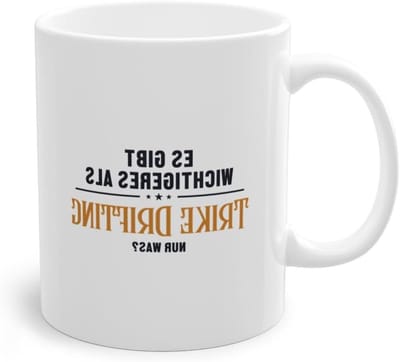 Keramische Mok - Koffiemok Drinkbeker - Drift Trike Fans - Dubbelzijdig Bedrukt - 330 ml - Wit