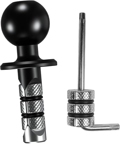 Allecto - Metalen stuurpenhouder - Compatibel met RAM Mount - Geschikt voor buizen 12 mm tot 25,4 mm - Met TPU-bal 1 inch - Ideaal voor fietsen en ...