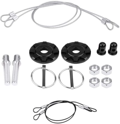 Dailygoods- Hood Pin - Aluminiumlegering - Universele Installatie - Antioxidatie - Corrosiebestendig - 2 Haakpennen - Duurzaam Gebruik - Kapbevestiging