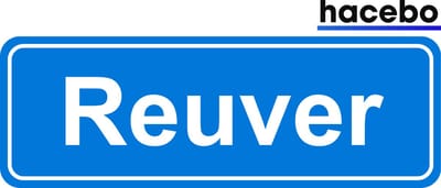 Hacebo - Plaatsnaam Sticker - 29x10 CM - Reuver sticker - Verkeersborden sticker - grappige cadeaus - Reuver