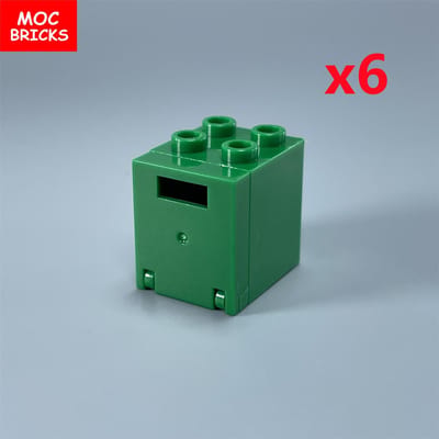 MOC Stenen Brievenbussen Containers 2x2x2 Werkt Met Bouwstenen Deeltjes 4345 4346 Bouwstenen Onderdelen groen