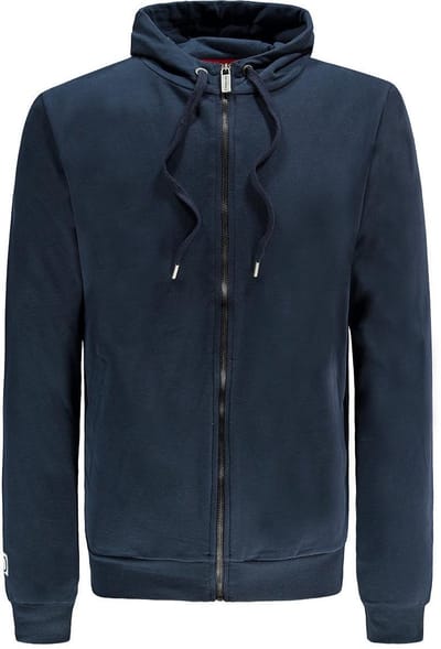 Re-Born - Sport vest - Hoodie - Trui met rits - Trui met zakken - Capuchon - Heren - Donkerblauw - Maat S