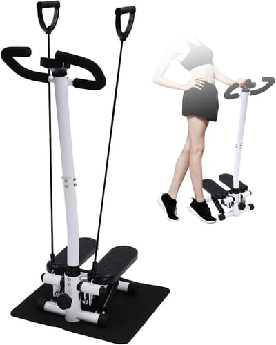Fitness Stepper - Thuis Trainer - Cardio Training - Hydraulisch Aandrijfsysteem - Tot 150 kg - Zwart