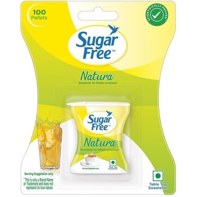 Natura Sans Sucre 100 Granulés 85 mg Chacun Faible en Calories Édulcorant à Base de Sucralose Idéal Pour les Personnes Soucieuses de Leur Santé et le Style de Vie Fitness