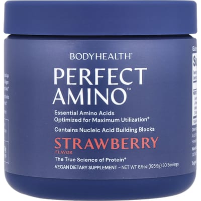 BodyHealth, Perfect Amino™, Aardbeiensmaak, 195,9 g (6,9oz) gray