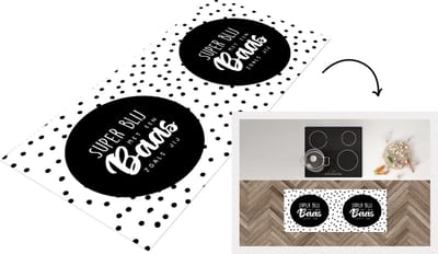 Keukenloper - Loper keuken - Baas - Stippen - Quote - 120x50 cm - Keukenloper vinyl