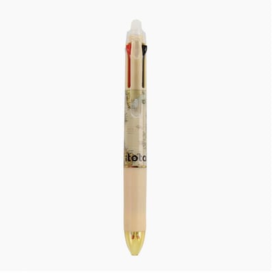 iTotal 4 in 1 Erasable Pen "Let’s Travel the World OLD MAP" 4 Color Gel Pen 0.5mm in Plastic INK: Red, Blue, Black & Green uitwisbare 4-kleuren gelpen INKT: Rood, Blauw, Zwart & Groen 16gr 20x15x145mm