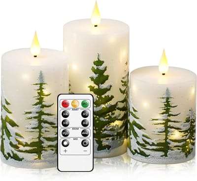 Vlamloze Kaarsen - LED Kaarsen - Feestelijke Decoratie - Echte Wax - 3 Stuks - Wit