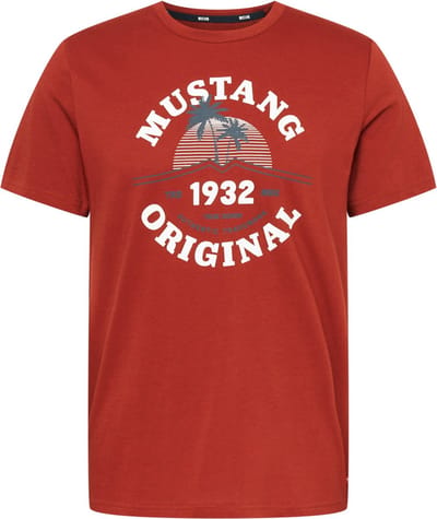 Mustang T-shirt warm-rood - maat L