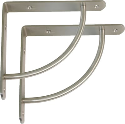 AMIG Plankdrager/steun Heavy Support - 2x - metaal - zilver - H170 x B170 mm - Tot 180 kg - boekenplank steunen