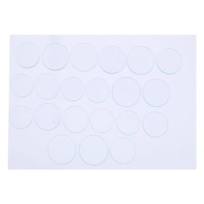Dailygoods- Horloge Glas Platte Lenzen Set - Mineraalglas - 21 Stuks - Dikte 1,2 mm - Diameter 35-45 mm - Geschikt voor Horlogemaker - Horlogelens