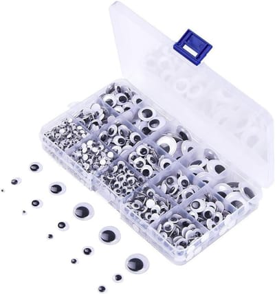 1220 Stuks Zelfklevende Wobble Google Eyes voor DIY Scrapbooking en Creatieve Knutselprojecten - Diverse Maten en Stijlen