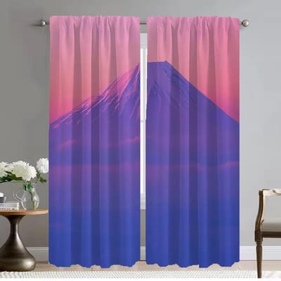 Tule voor Slaapkamer Fuji Gordijnen Kinderkamer Verduisterend Gordijn voor Kamer 2 Panelen Halloween Decoratie Home Interieur Gordijnen Woon W50xH70cmx2pcs-CL pink