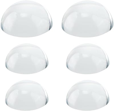 Solidchoice - Set van 6 Glazen Dome Vergrootglazen voor Kantoor en Thuis