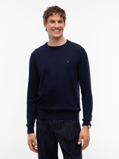 Tommy Hilfiger Tommy Hilfiger Pullover Pima Org Cotton/Cashmere Crew Neck Navy Blue  M