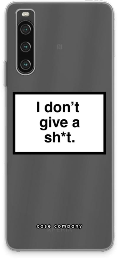 Case Company® - Hoesje geschikt voor Sony Xperia 10 IV hoesje - Don't give a shit - Soft Cover Telefoonhoesje - Bescherming aan alle Kanten en Schermrand