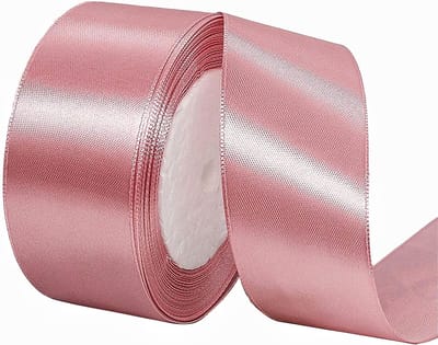 Lint Schemerig Roze 40mm,22 Meters Satijnen Linten, Decoratie Zijden Linten, Cadeaulint, Autolint,Stoffen Linten van Zijde en Satijn, voor Bruiloft, Feest, Verjaardag,Valentijn Party