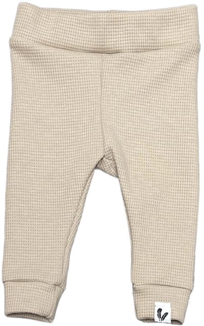 Newborn broekje skinny Waffle dark beige maat 50